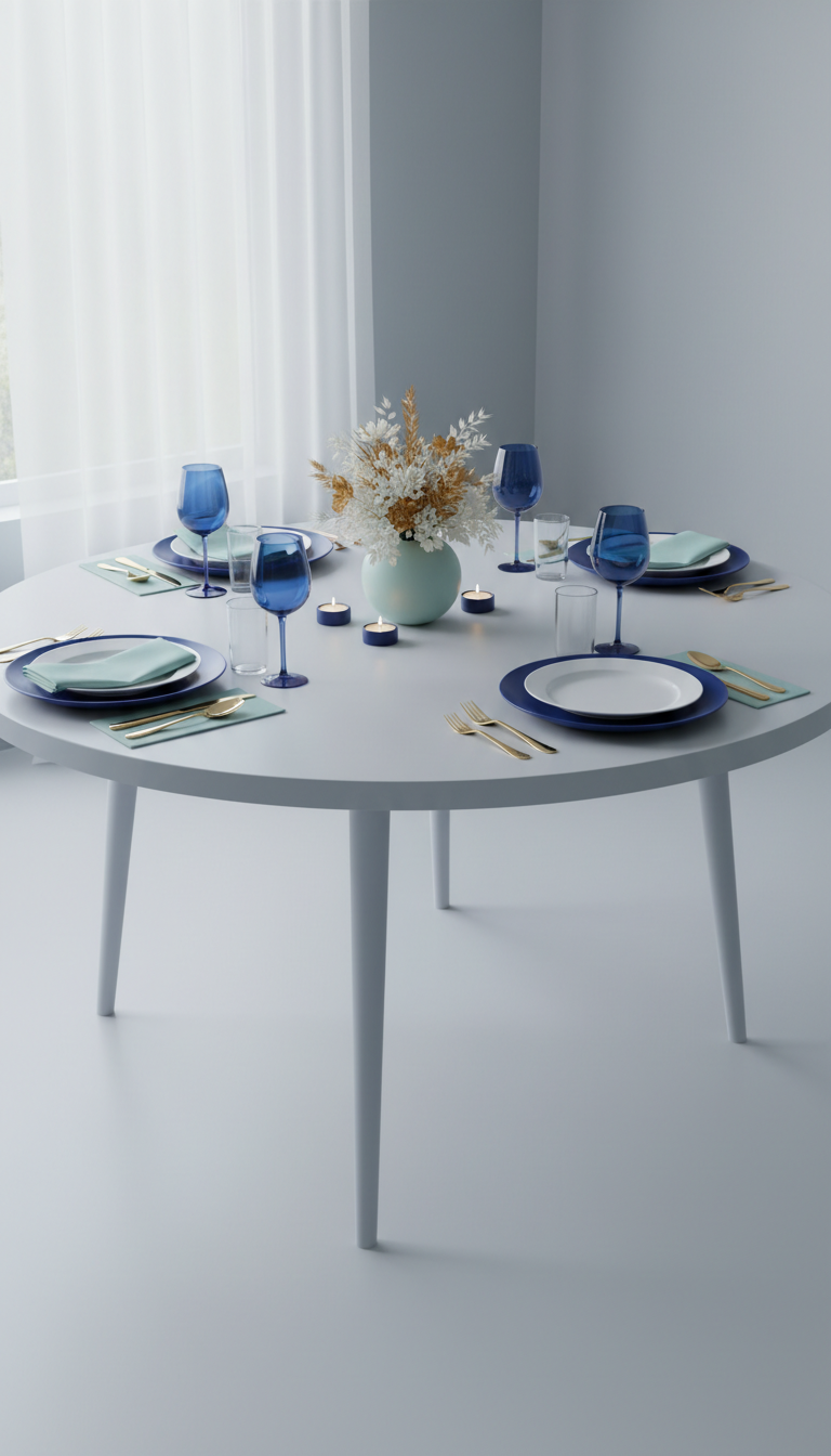 Elegant round dining table
