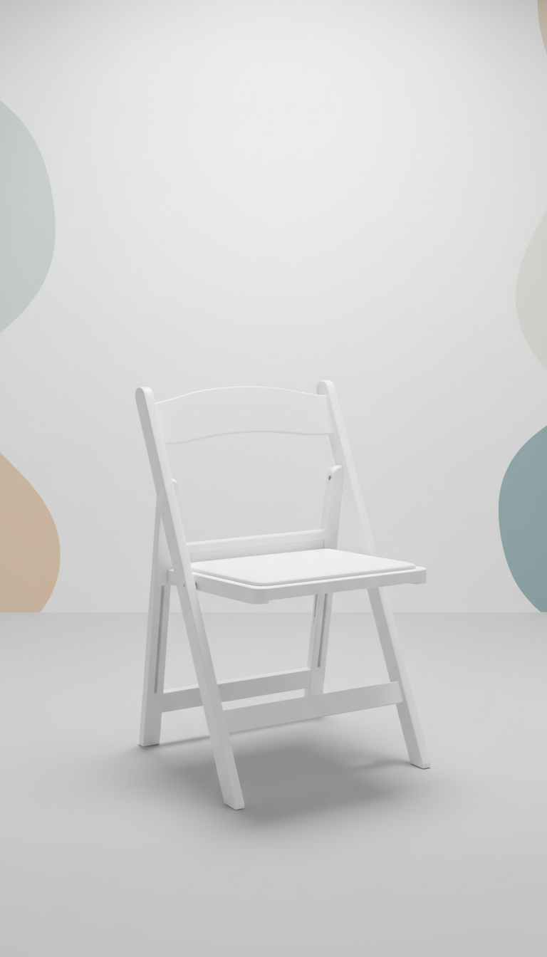 Classic white folding chair